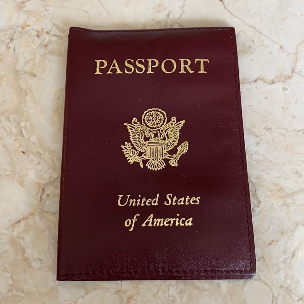 USA Genuine Leather Passport Cover